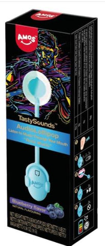 TastySounds Lollipop Blueberry Flavor with Music - Rock Music 16g