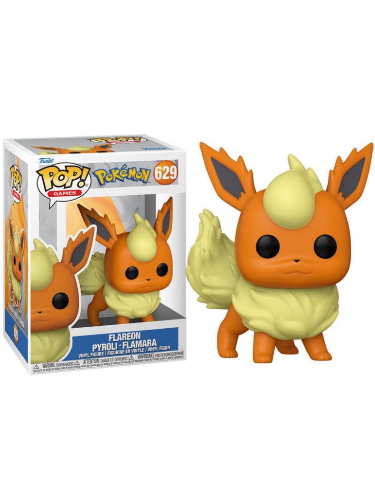 Figurine Pokémon Flareon (Pyroli) 8 Cm – Sous Licence Officielle, Articulée, Nouvelle Vague 2022