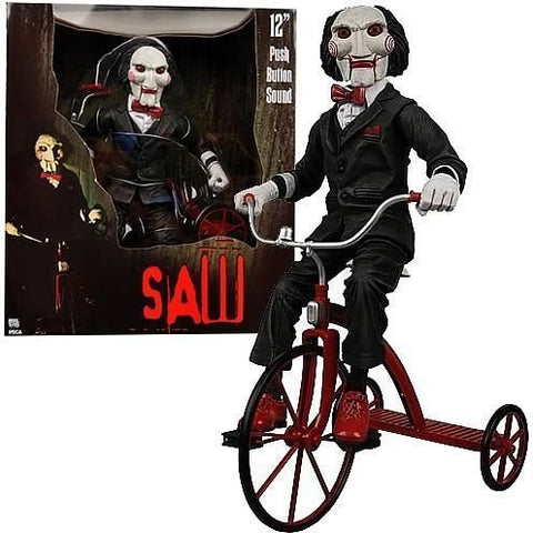 Saw Billy the Puppet on Tricycle figure with sound 33cm