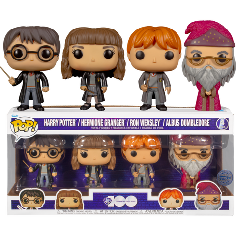 POP! 4-Pack Harry Potter: Harry Potter / Hermione Granger / Ron Weasley / Albus Dumbledore (Special Edition)