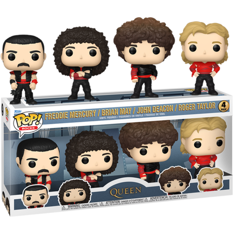 POP! 4-Pack Rocks: Queen - Freddy Mercury, Brian May, John Deacon, Roger Taylor