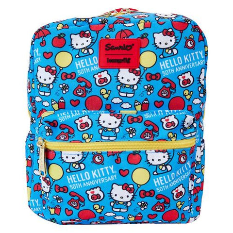 Hello Kitty 50th Anniversary Square Mini Backpack By Loungefly Multi-Color