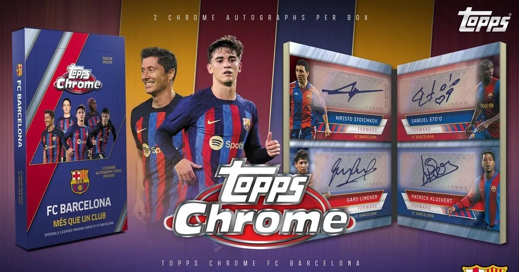 Topps FC Barcelona Chrome 22/23 Hobby Box : Mes Que Un Club Sealed 
