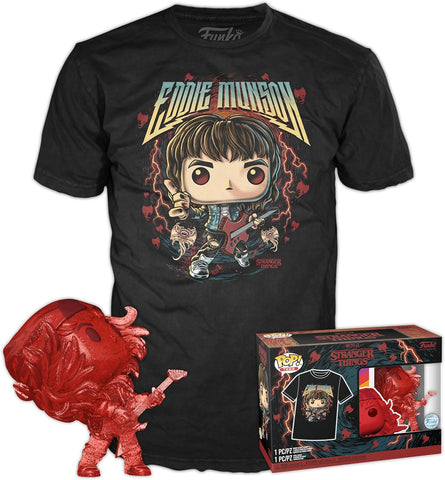 POP! & Tee (Adult): Stranger Things - Hunter Eddie with Guitar (Size L)