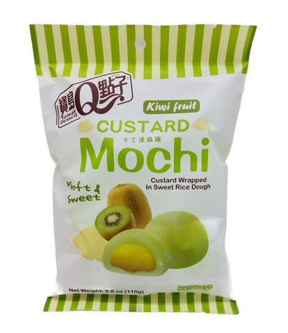 Q Custard Mochi Kiwi Flavor 110g bag
