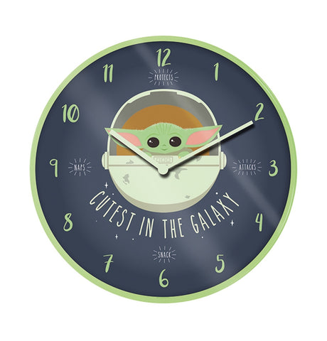 Star Wars: The Mandalorian (Cutest In The Galaxy) Clock