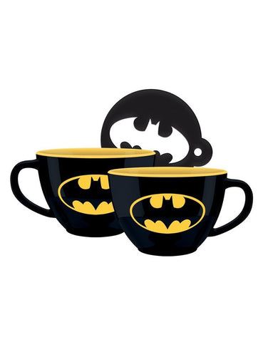 Batman (Symbol) Cappuccino Mug And Stencil