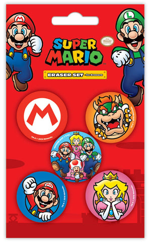 Super Mario (Mario) Eraser Set