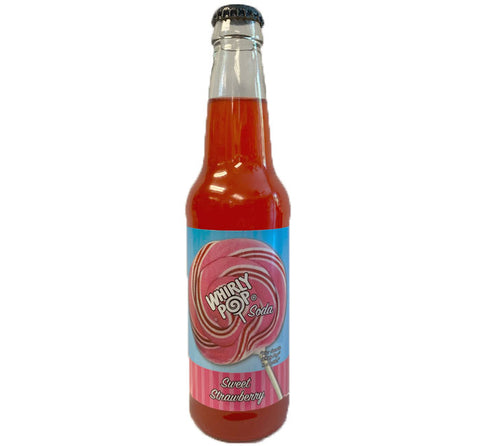Rocket Fizz - Whirly Pop Sweet Strawberry Soda  (355ml)