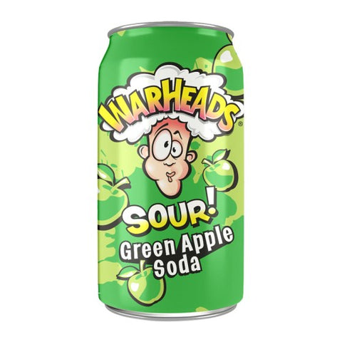 Warheads SOUR! Green Apple Soda 12oz (355ml)