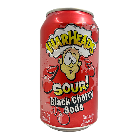 Warheads SOUR! Black Cherry Soda 12oz (355ml)