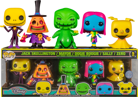 Funko Pop! 5-Pack Disney: The Nightmare Before Christmas - (Blacklight) (Special Edition)
