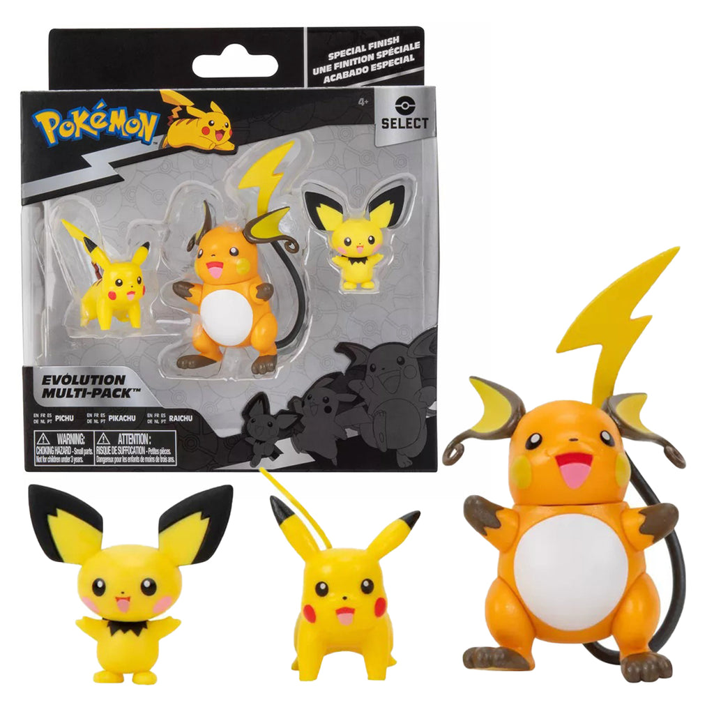 Pokemon: Evolution Multipack (Pichu, Pikachu, Raichu) – POW! The Shop